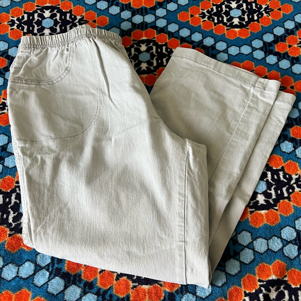 Just My Size Stretch Pull on Denim Jeans light gray Petite